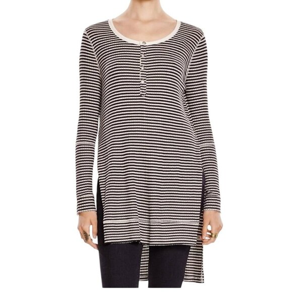 Free People Gwen Striped Henley Tunic I Size:M - Picture 1 of 9